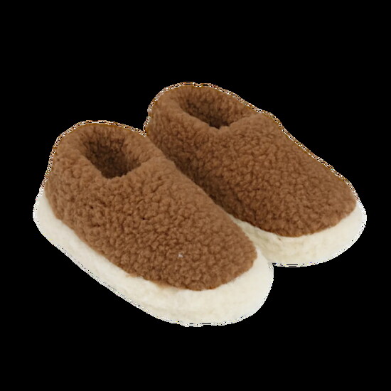 Wool Slippers Brown by Idyll Home