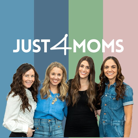 The Just 4 Moms podcast logo.