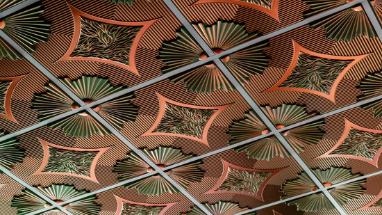 And stunning design detail of the ceiling.