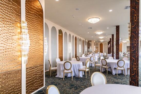 The refreshed ballroom revitalized through the work of Sarah Peters