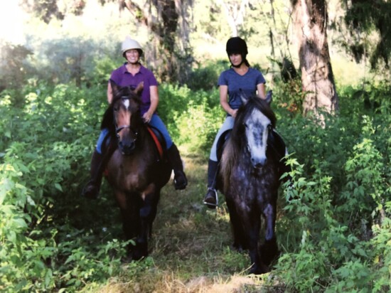 Ellie's Mom & Jennie on a ride