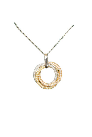 CIRCLE OF LIFE NECKLACE Rose, white and yellow gold. $6,800