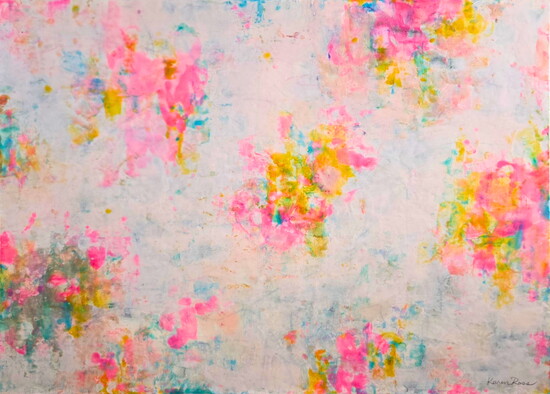 "Pinky Swear," 60 x 48 inches, encaustic on wood panel by Karen Ross. (Photo courtesy of the artist)
