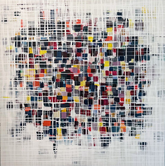"Sky Full of Stars," 48 x 48 inches, acrylic on canvas by Erin Kaya. (Photo courtesy of the artist)