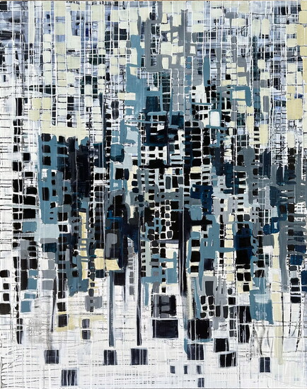 "Oceanic," 48 x 60 inches, acrylic on canvas by Erin Kaya. (Photo courtesy of the artist)