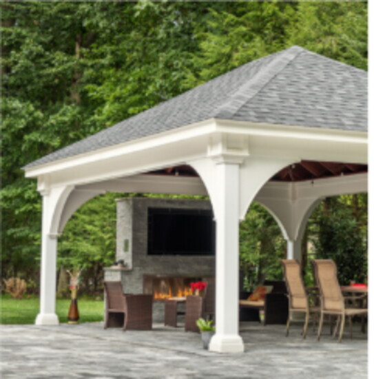 Outdoor space designed by Gibraltar Masonry. Photo courtesy of Gibraltar Masonry. 