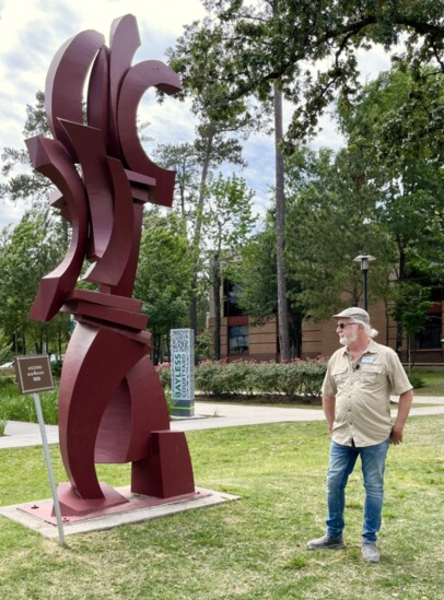  "Convergence", made from welded steel by Bob Mosier