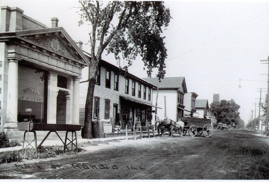 Mokena Front Street Looking East in the 1920's