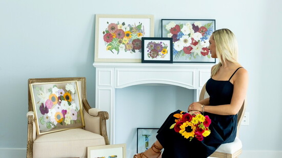 Keri Lann poses with a display of her unique creations.