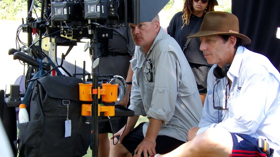 Behind the lens, producer David Parks on location induring filming of “The Short Game.”