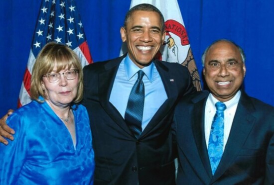 Frank and Debbie with Barack Obama