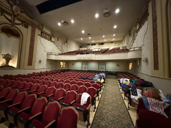Crighton Theatre getting ready for the show.