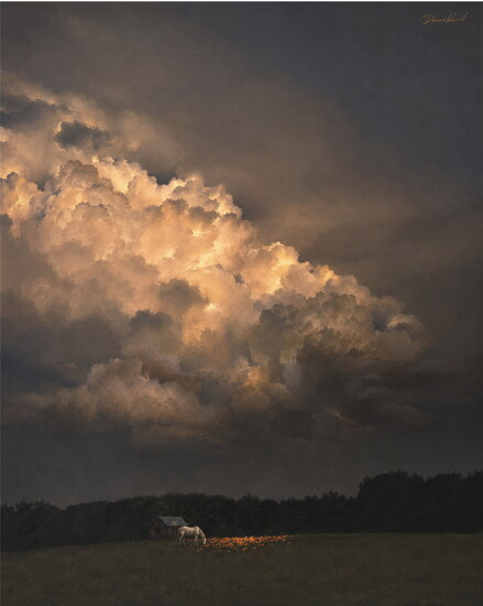 Quiet Beneath the Thunder, oil on canvas, by dane howard_studios, danehoward-studio.com