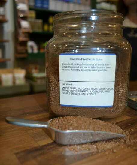 Franklin Five Points Spice – This blend of flavors enhances everything from meat to sweet potatoes.