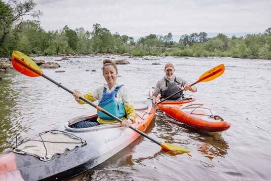 Canoers on the Rapphannock in Fredericksburg. Photo Credit: Fredericksburg Economic Development & Tourism 