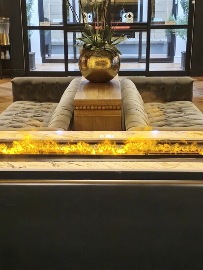 The lobby at The Publisher. Photo Credit: Trevor Joppich