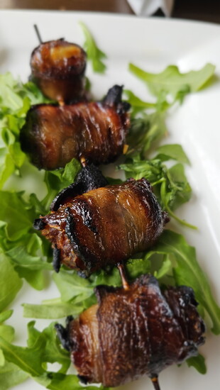 Bacon wrapped cheese-filled dates at Tapa Rio. Photo Credit: Fredericksburg Economic Development & Tourism