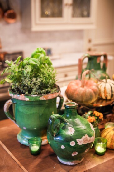 The French scale as well as the pottery can be decorated for every holiday.