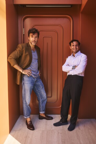 Muse's chef-owner Fardad Khayami (right) with designer Marc Ange