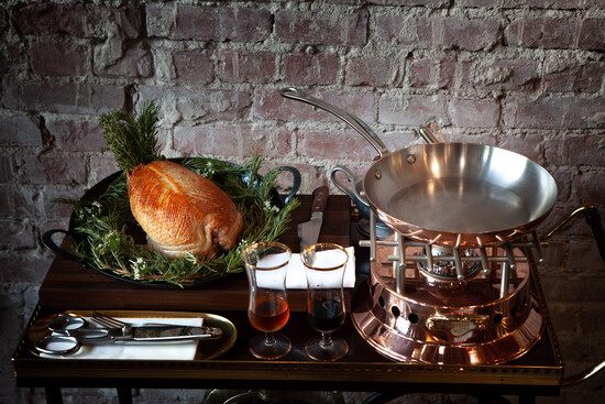 Tableside pressed duck