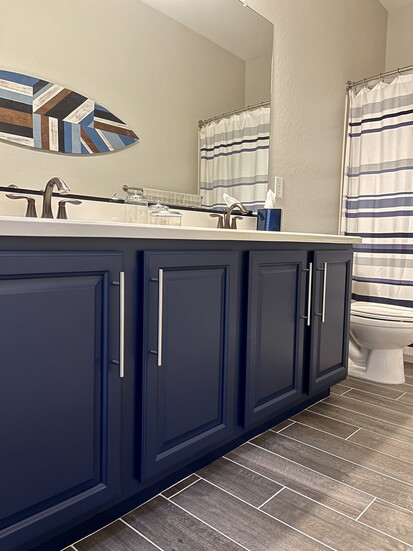 Painted cabinets