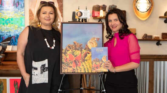 Artist Andrea Rodriguez created the painting used on the book cover.