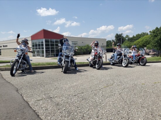 The Sirens on bikes