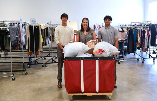 (L to R):  Eli Kim, Susan Gradick, Joseph's Coat director, Amit Jennings.