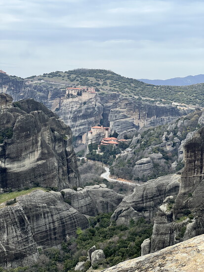 Three of 6 Meteora Monasteries.