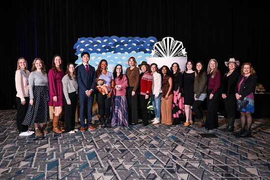 Davis with the visiting authors from The Woodlands and the surrounding communities.