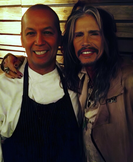With Steven Tyler