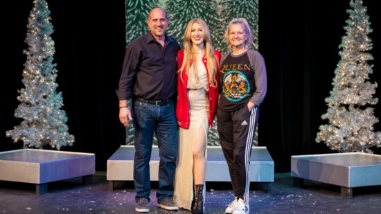 Lana Love, Voice star, with Mark and Karen Danni