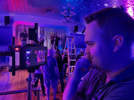 Ryan Cudahy during film production. Photo Credit: Robert Alan Moose