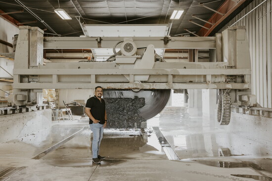 Every project is custom cut, fabricated and finished in-house at Baltazar Stone's Omaha facility.