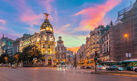 Madrid city skyline