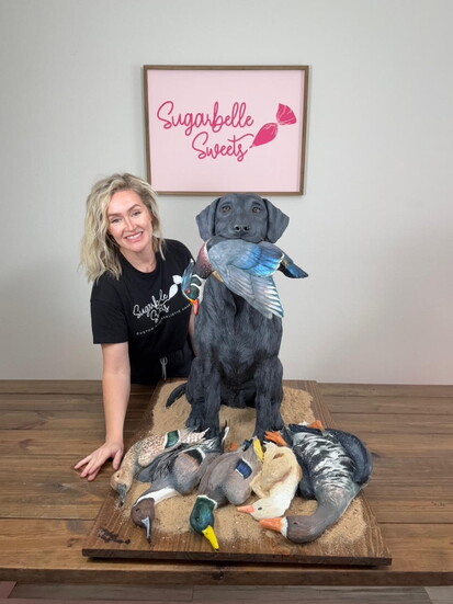 Meet Tripp! Life-sized Labrador retriever—and friends.