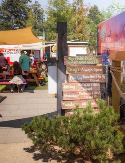 Bend's dining scene is unique in many ways, including the large number of food cart lots per capita. Photo credit: Maile Mason