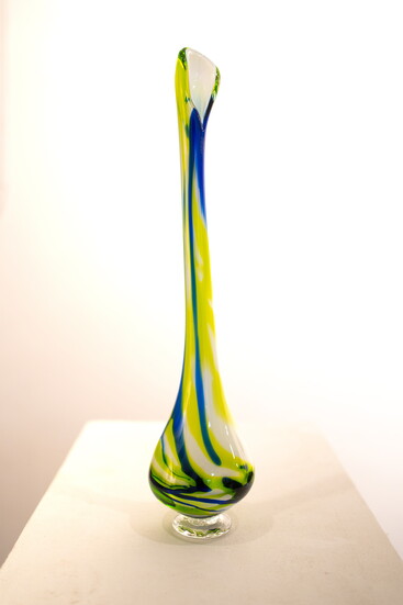 Glass blown by artists at Raging Buffalo Glass. Photo Credit: Sanjay Suchak. 