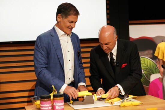 Kevin O'Leary and Mark Cuban testing Banana Loca 