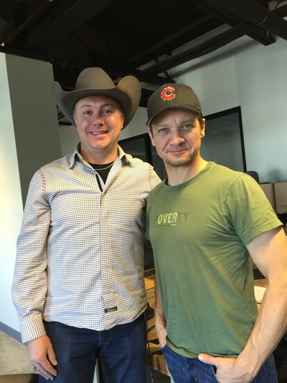 Trent Johnson and Actor, Jermey Renner (Cory Lambert, Wind River)