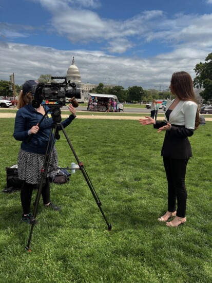 Jessie is interviewed while visiting D.C. in her capacity as a member of the nonprofit organization Unsilenced's investigations and development team.