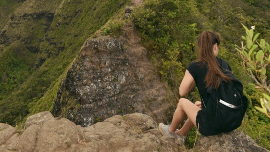 Rock climbing (seen here in Oahu, Hawaii, is one of Jessie's many hobbies.