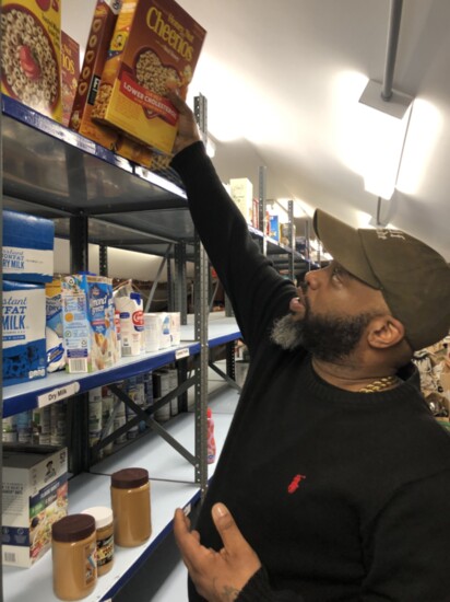 Shelving cereal.