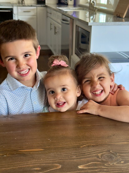 Michael (Age 5), Sophie (Age 1),  Anna (Age 3)  