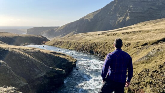 Aaron on a recent trip to Iceland