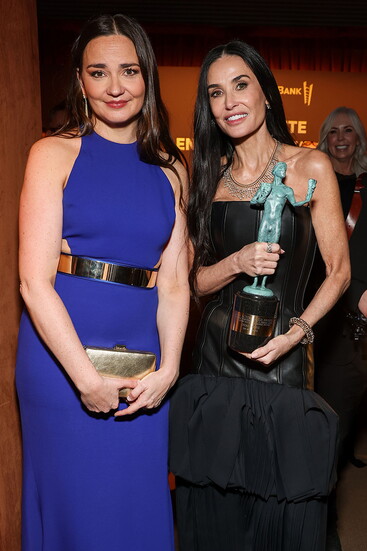 Charlotte Triggs with Demi Moore at the 2025 Screen Actors Guild Awards after-party.