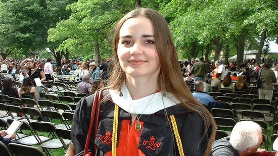 Charlotte Triggs at her 2005 Rutgers College commencement.