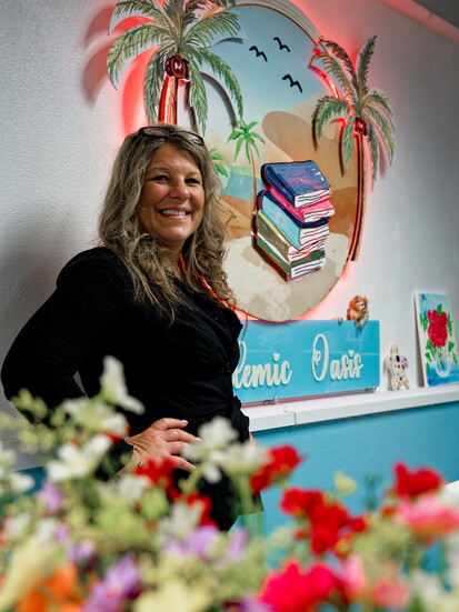 At the heart of Academic Oasis: Jaclyn Veloce.