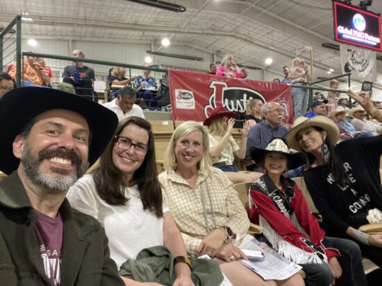 Steve and Kara with friends at the Franklin Rodeo.