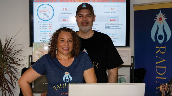 Mark and Mia Norwood, co-owners of Radiance Infrared Sauna & Salt Lounge.